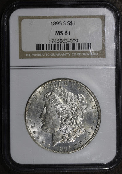 1895-S (MS61) Morgan Silver Dollar $1 NGC