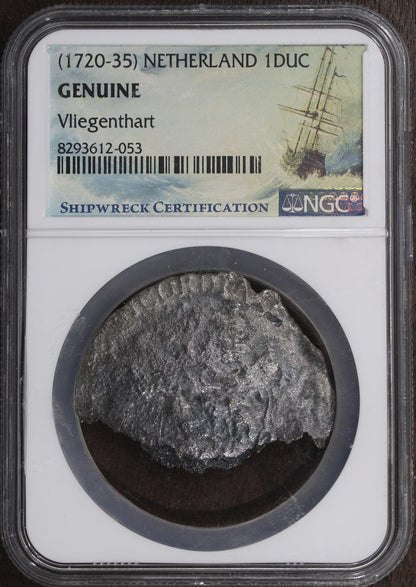 1720-35 (Genuine) Netherland Silver Ducat 1DUC NGC - Vilegenthart Shipwreck