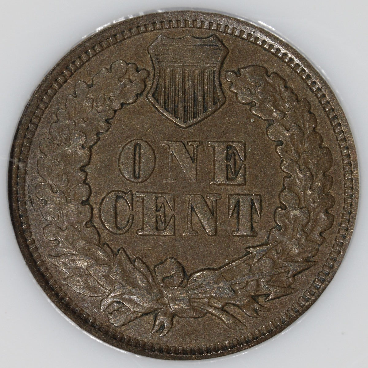 1867 (AU50 BN) Indian Head Cent 1C IHC NGC - Tough Date