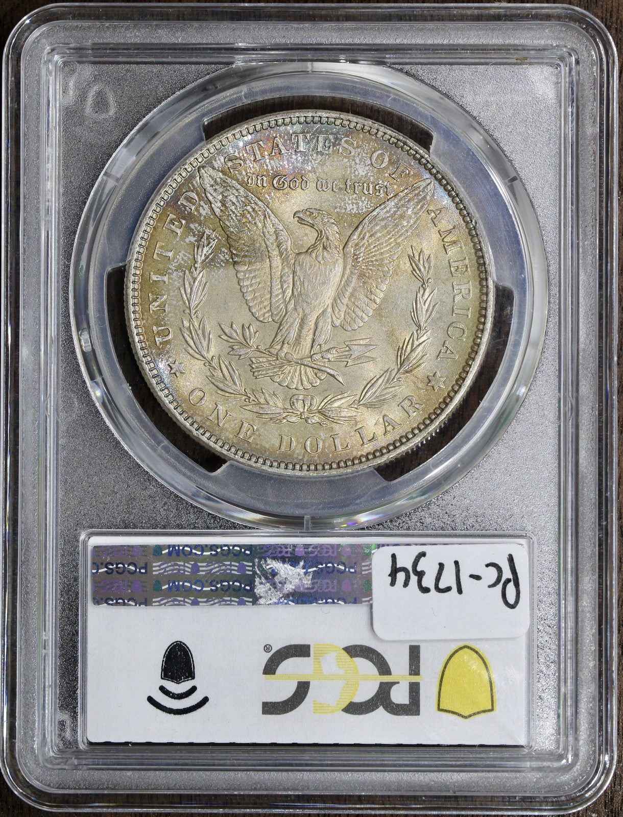 1886 (MS67 CAC) Morgan Silver Dollar $1 PCGS - Colorful Rim Tone