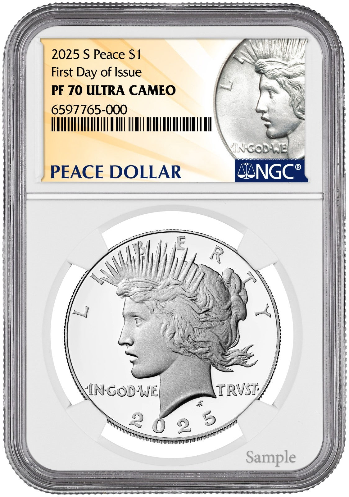 2025-S (PF70) Proof Morgan & Peace Silver Dollar (2 Coin Set) FDOI NGC Presale