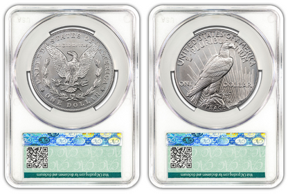 2025 (MS70) Morgan & Peace Silver Dollar CAC First Day Of Delivery CACG FDOD