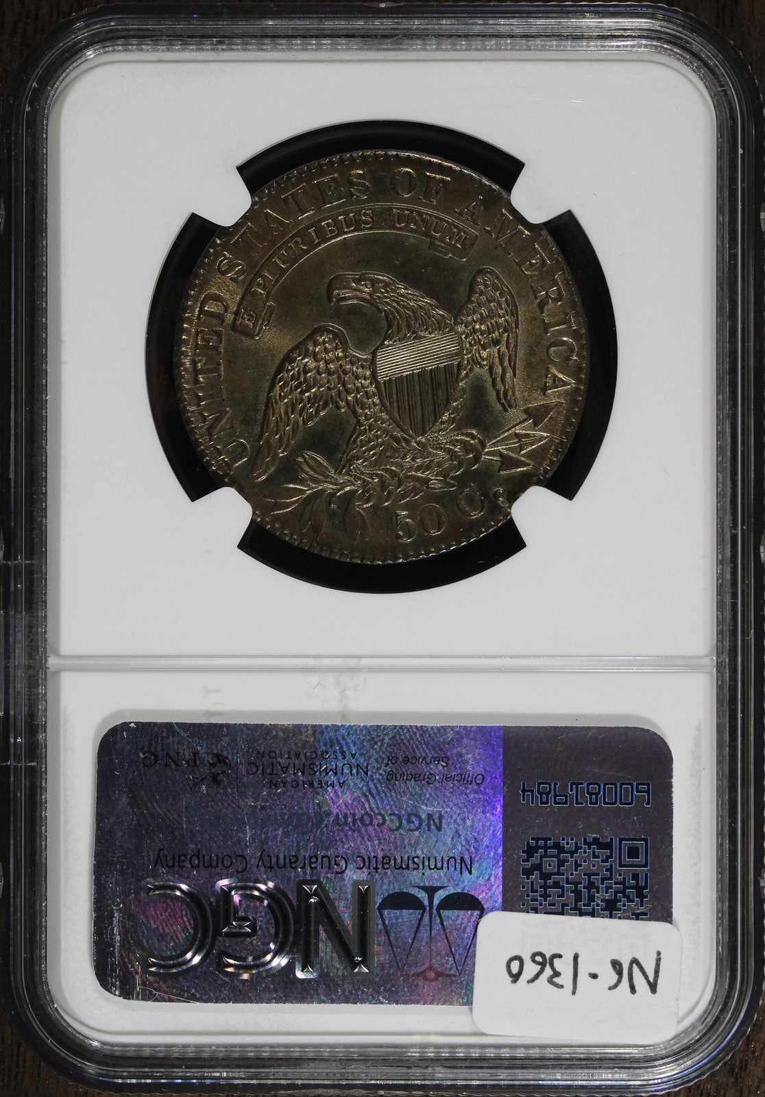 1831 (MS64) Capped Bust Half Dollar 50C NGC - Beautiful RAINBOW Toning