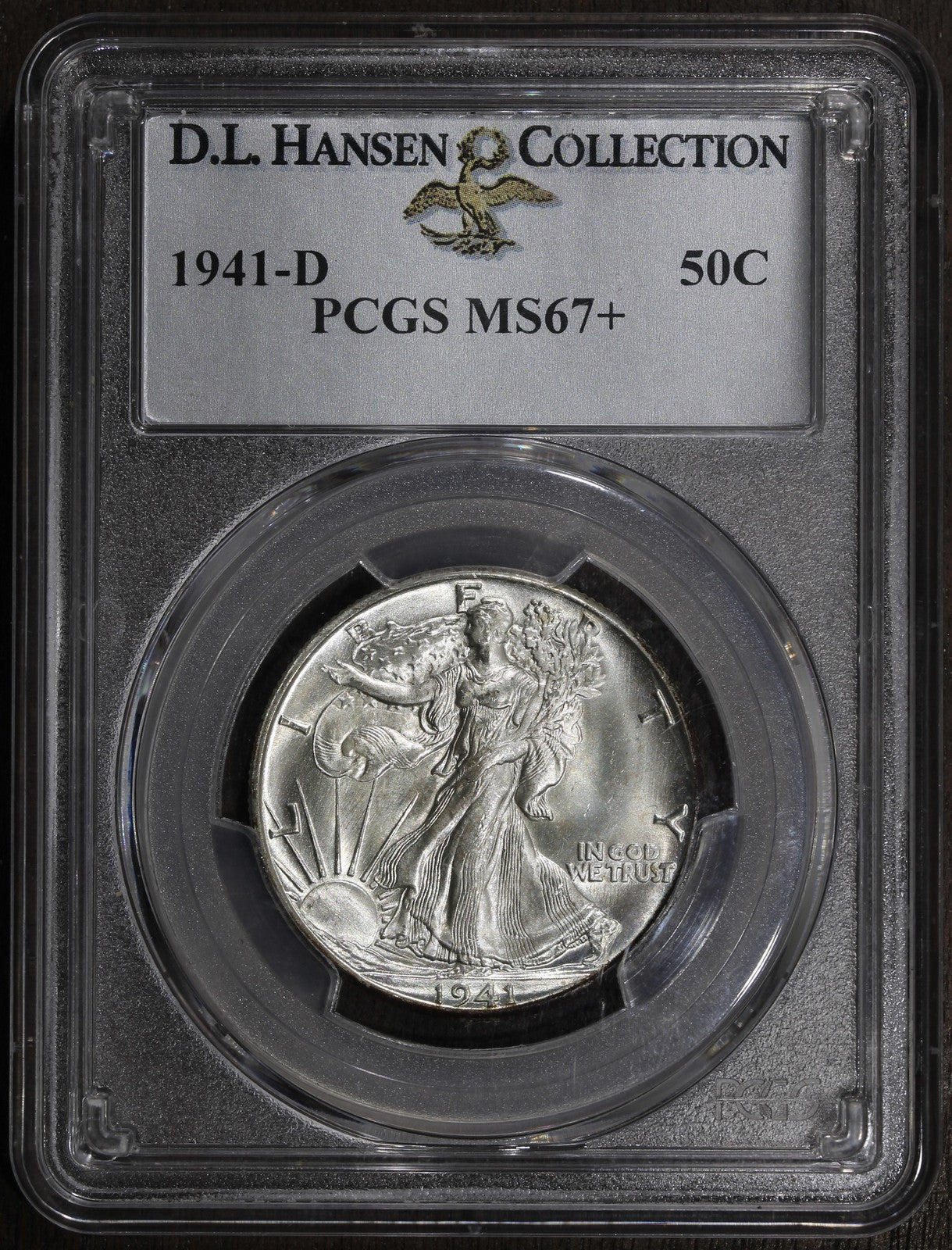 1941-D (MS67+ PLUS) Walking Liberty Half Dollar 50C PCGS