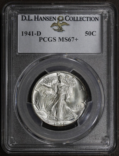 1941-D (MS67+ PLUS) Walking Liberty Half Dollar 50C PCGS