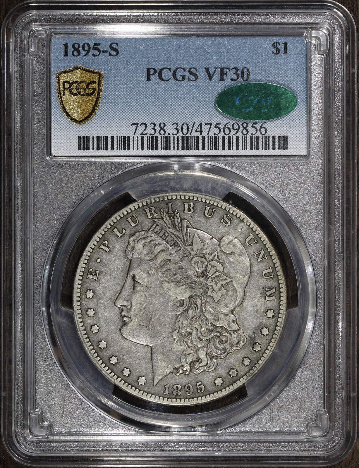 1895-S (VF30 CAC) Morgan Silver Dollar $1 PCGS - KEY Date