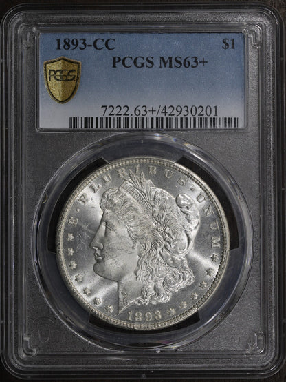 1893-CC (MS63+ PLUS) Morgan Silver Dollar $1 PCGS - Carson City