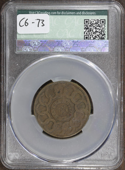 1787 (VF30 CAC) Fugio Cent 1C CACG - No Cinq, Cross After Date, Newman 1-B