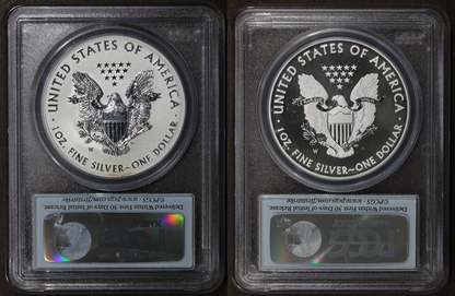 2013-W (MS70 & PR70) Mint State Reverse Proof American Silver Eagle Set PCGS