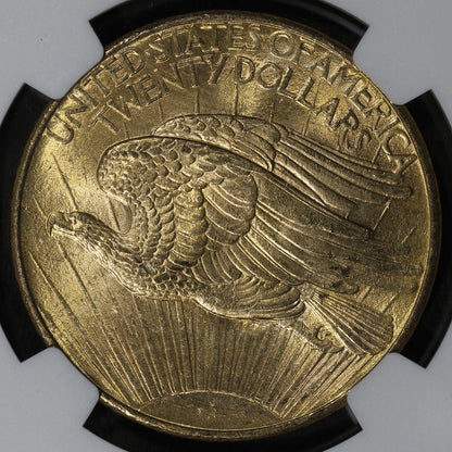 1908 (MS65 CAC) No Motto Saint Gauden's Gold Double Eagle $20 NGC - St.