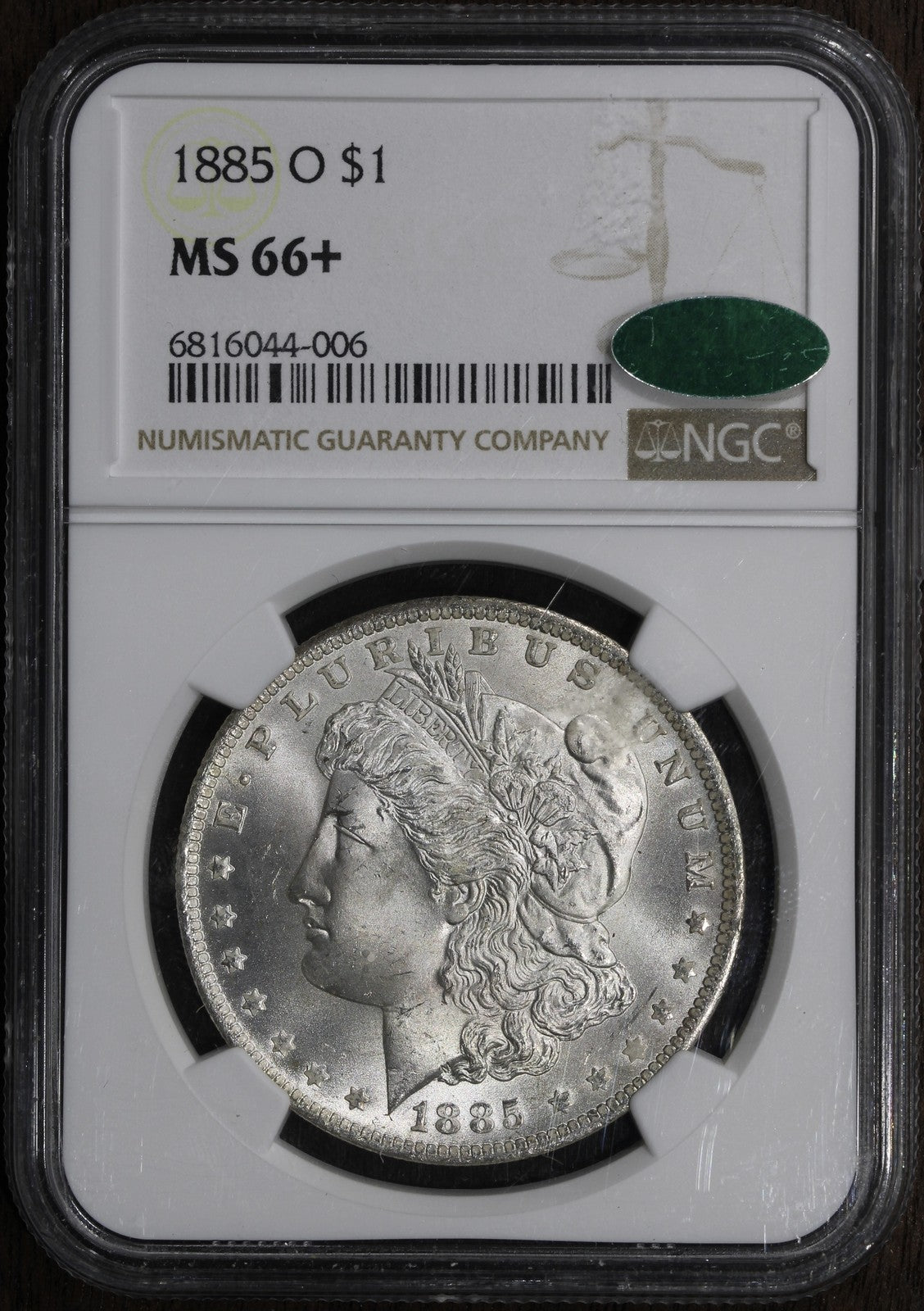1885-O (MS66+ CAC) Morgan Silver Dollar $1 NGC - Super Gem