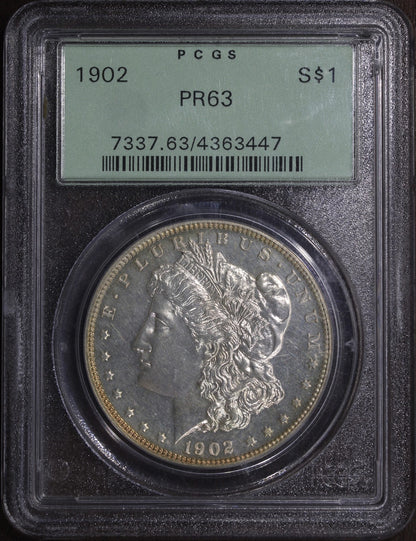 1902 (PR63) Proof Morgan Silver Dollar $1 PCGS OGH