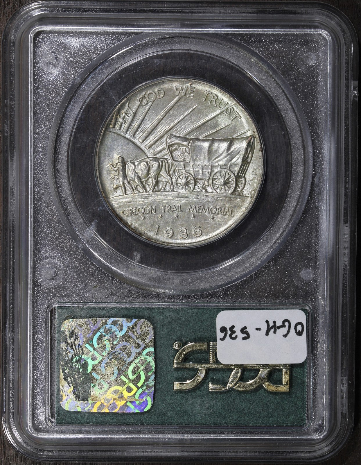 1936-S (MS66 CAC) Oregon Trail Commemorative Half Dollar 50C PCGS OGH 2.1