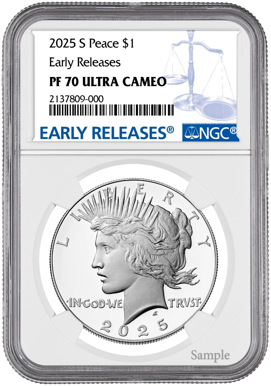 2025-S (PF70) Proof Morgan & Peace Silver Dollar (2 Coin Set) ER NGC Presale