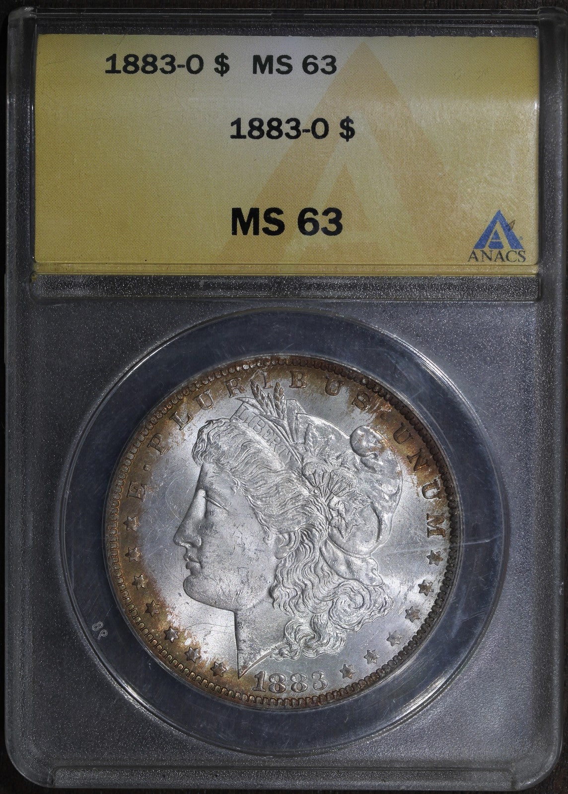 1883-O (MS63) Morgan Silver Dollar $1 ANACS - Beautiful Rim Tone