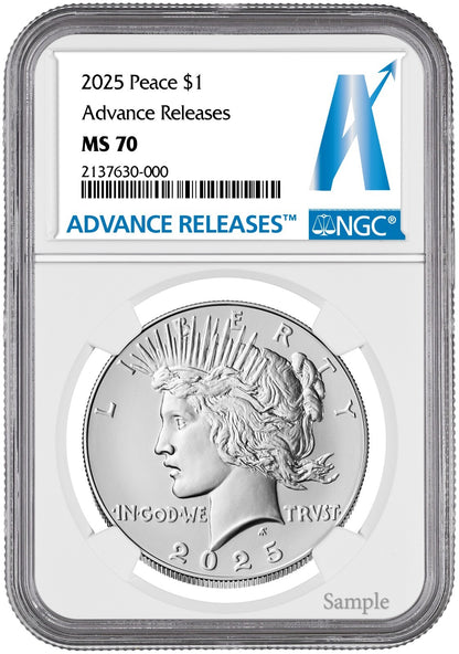 2025-P (MS70) Morgan & Peace Silver Dollar (2 Coin Set) Advanced AR NGC Presale