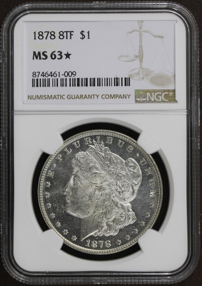 1878 8TF (MS63* STAR) Morgan Silver Dollar $1 NGC