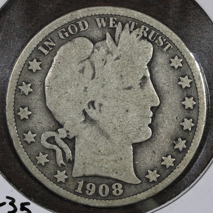1908-S Barber Half Dollar 50C G