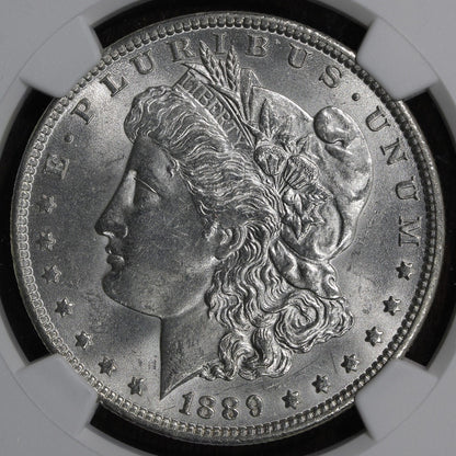 1889-O (MS62) Morgan Silver Dollar $1 NGC - Semi Key Date Blast White