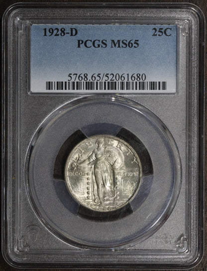 1928-D (MS65) Standing Liberty Quarter 25C PCGS - GEM SLQ