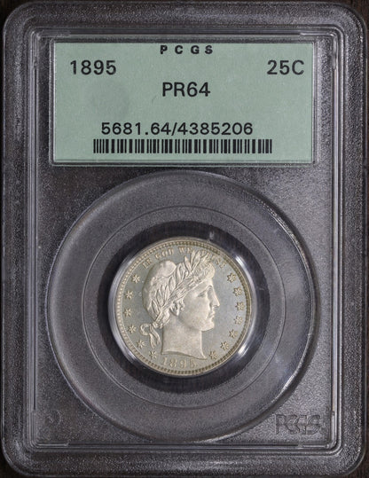 1895 (PR64) Proof Barber Quarter 25C PCGS OGH - Slightly Cameo