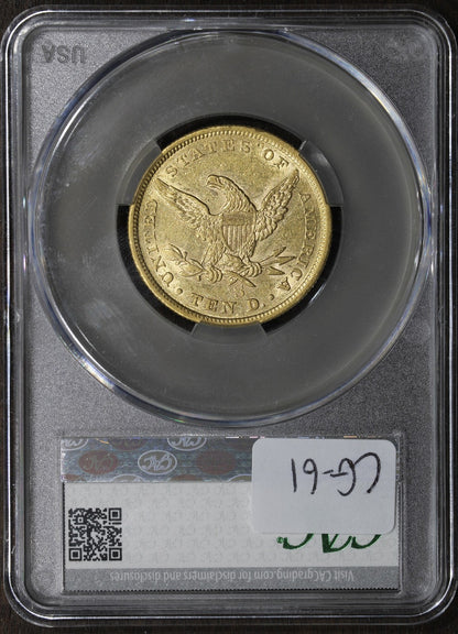 1854-S (AU50 CAC) Liberty Head Gold Eagle $10 CACG - Better Date