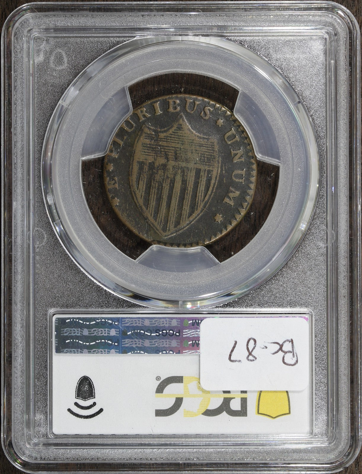 1787 (F15) New Jersey Copper Halfpenny 1/2P PCGS - Wide Ears Below Gap 32-T