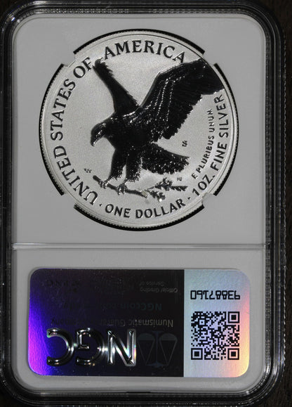 2021 (PF70) 1 oz Reverse Proof Type 1 and 2 American Silver Eagle  Set $1 NGC
