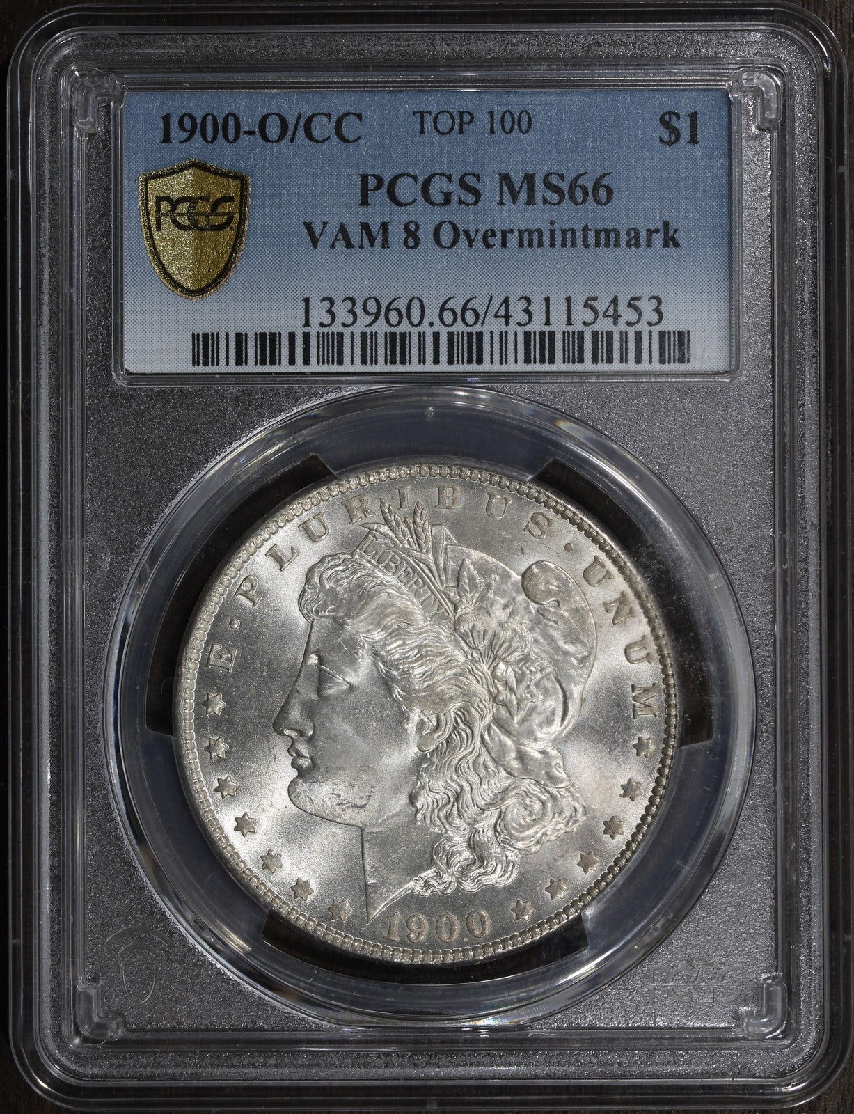 1900-O/CC (MS66) Morgan Silver Dollar $1 PCGS - VAM 8 Overmintmark