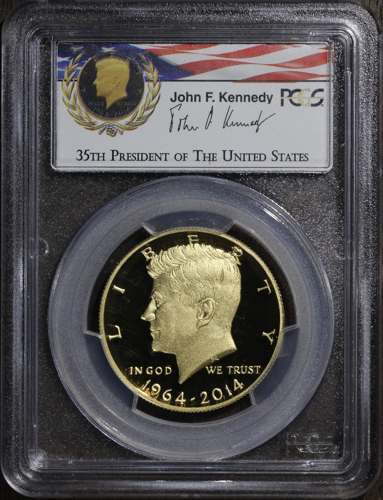 2014-W (PR70 DCAM) 3/4 oz Gold Kennedy Half Dollar 50C PCGS - U.S Mint