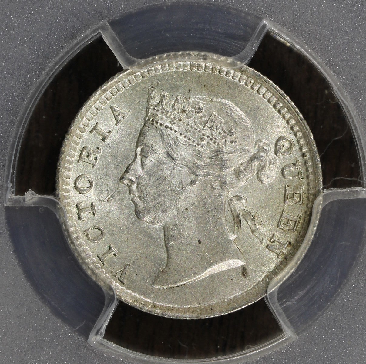 1901 (MS64) Hong Kong British Colony 5 Cents 5C PCGS - Blast White