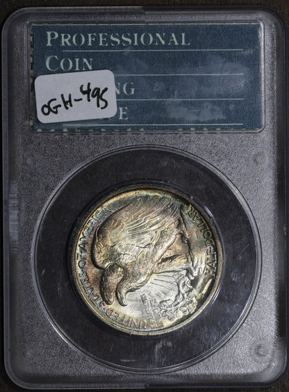 1945-S (MS64 CAC) Walking Liberty Half Dollar 50c PCGS OGH Rattler (toned)