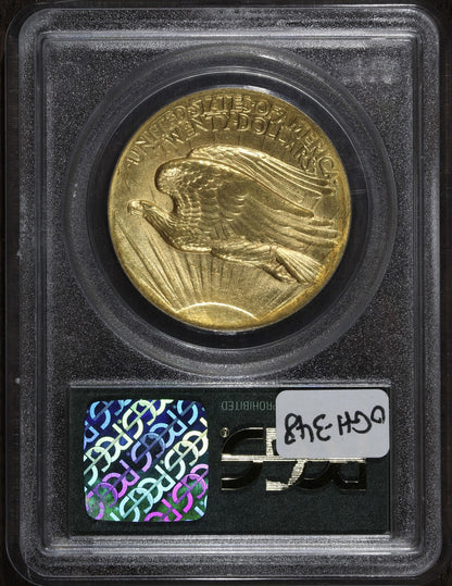1907 (MS64) High Relief Saint St Gauden's Double Eagle $20 PCGS OGH - Wire Edge
