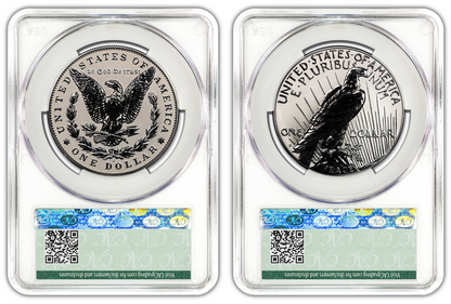 2025-S (PR70) Reverse Proof Morgan & Peace Silver Dollar  CAC Adv AR/AD Presale