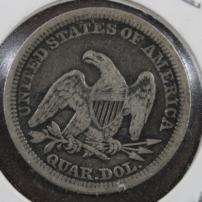 1854 Seated Liberty Quarter 25C VF - Arrows