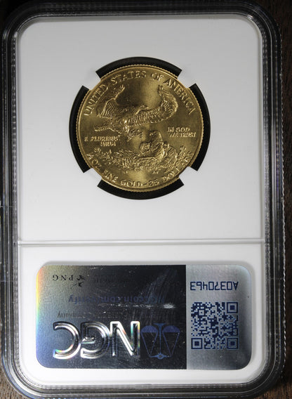 1987 (MS68) 1/2 oz American Gold Eagle $25 NGC - Key Date