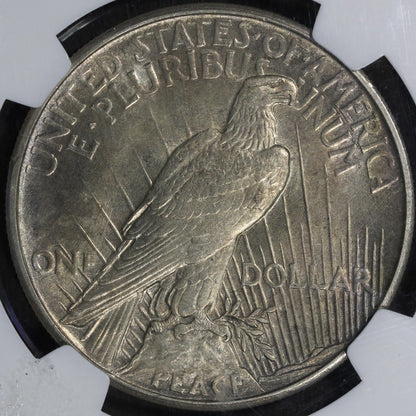 1921 (MS63) High Relief Peace Silver Dollar $1 NGC