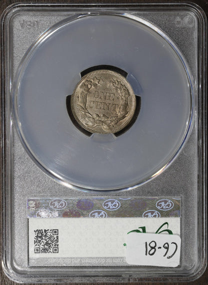 1857 (MS65 CAC) Flying Eagle Cent 1C CACG