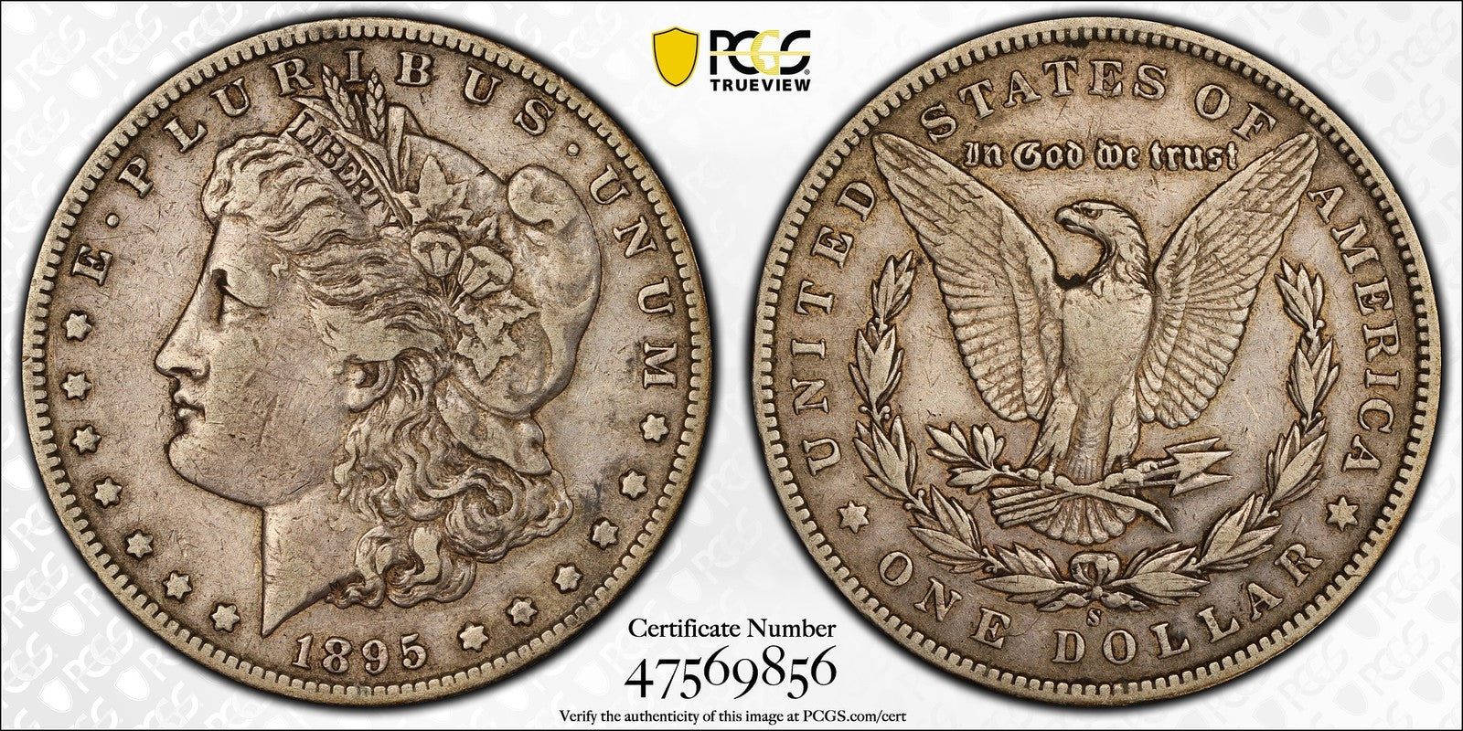 1895-S (VF30 CAC) Morgan Silver Dollar $1 PCGS - KEY Date