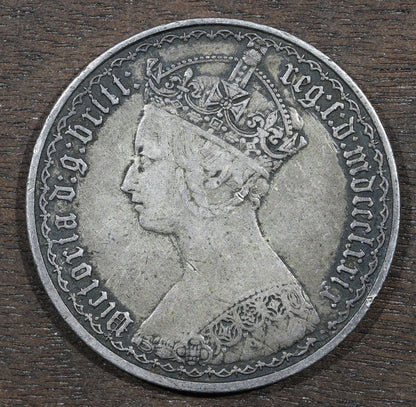 1879 Great Britain Gothic Florin VF