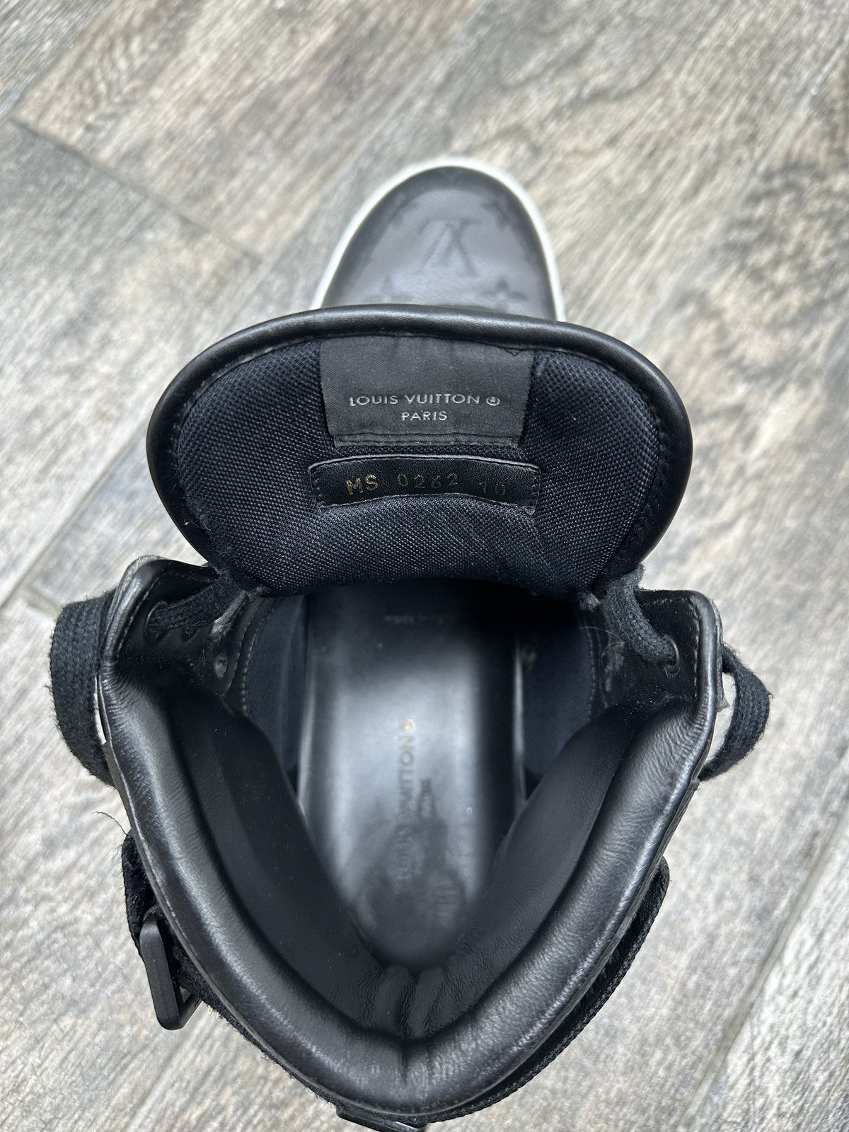 LOUIS VUITTON - Men's Rivoli High Top Sneakers - Monogram - Size US 11