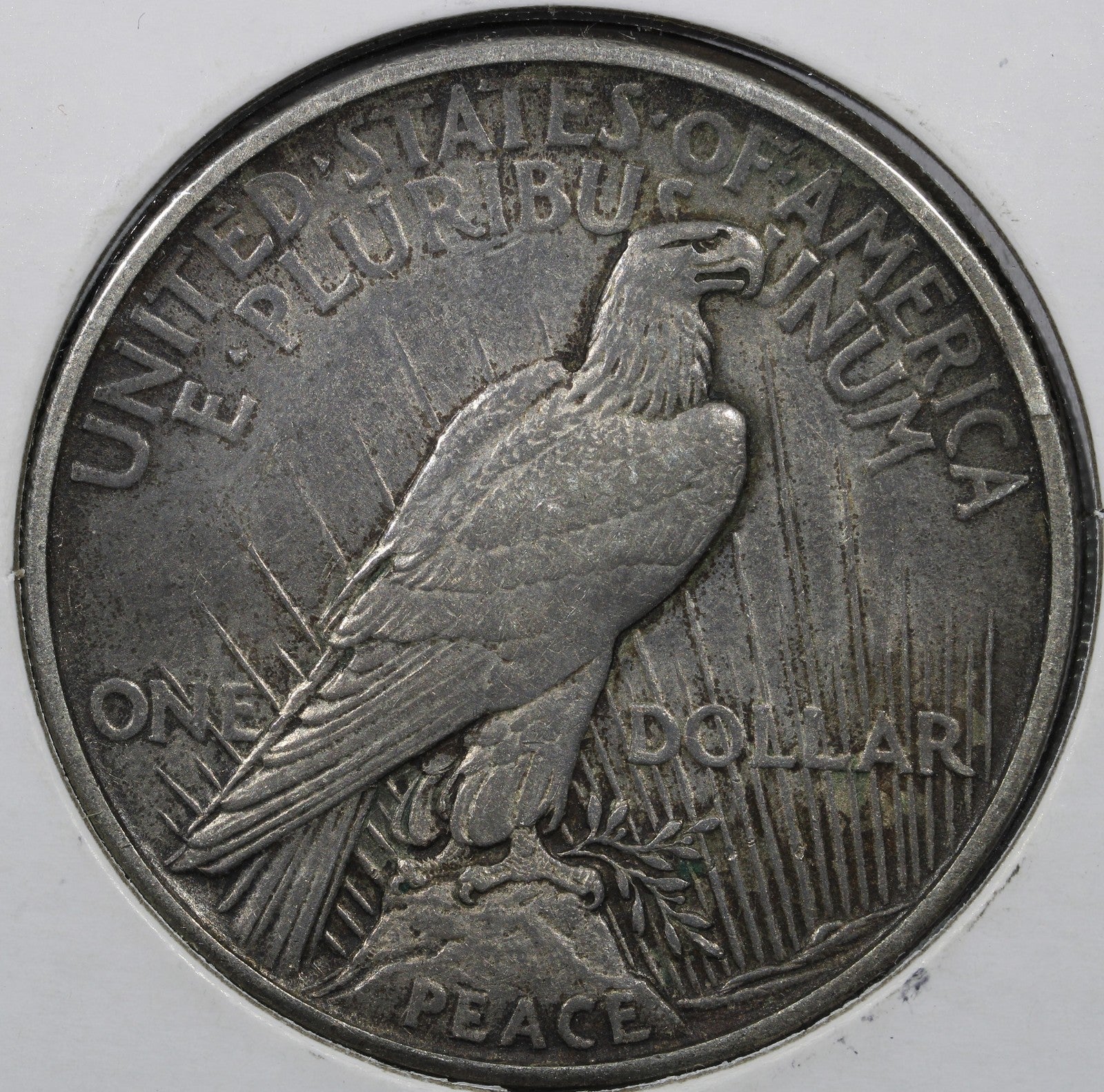 1921 High Relief Peace Dollar $1 - UNC Uncirculated, Dark Tone