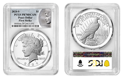 2024-S (PR70) Proof Morgan & Peace Dollar (2 Coin Set) First Strike - FS PCGS