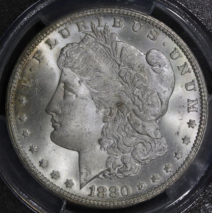 1880/79-CC (MS65+) Morgan Silver Dollar $1 PCGS - Reverse of 1878