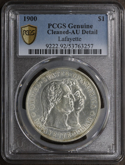 1900 (AU Detail) Lafayette Commemorative Silver Dollar $1 PCGS
