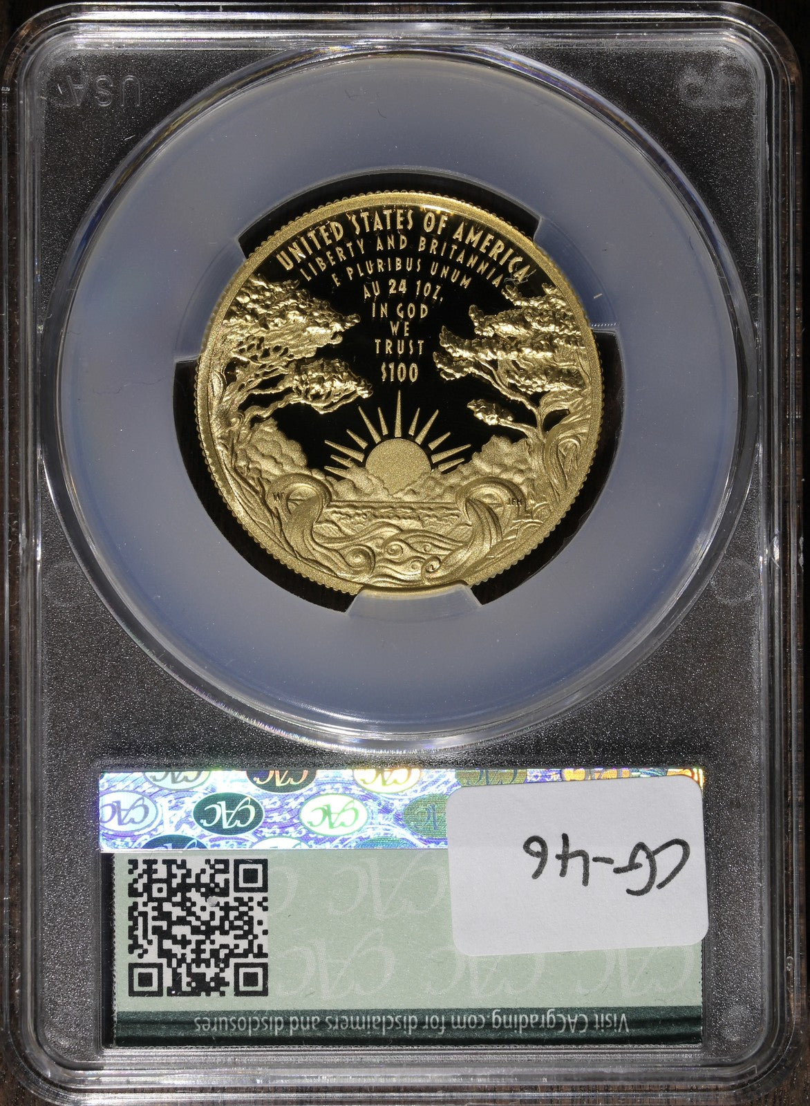 2024-W (PR70 DCAM) Proof Gold Liberty & Britannia (US MINT) $100 CACG FDOD