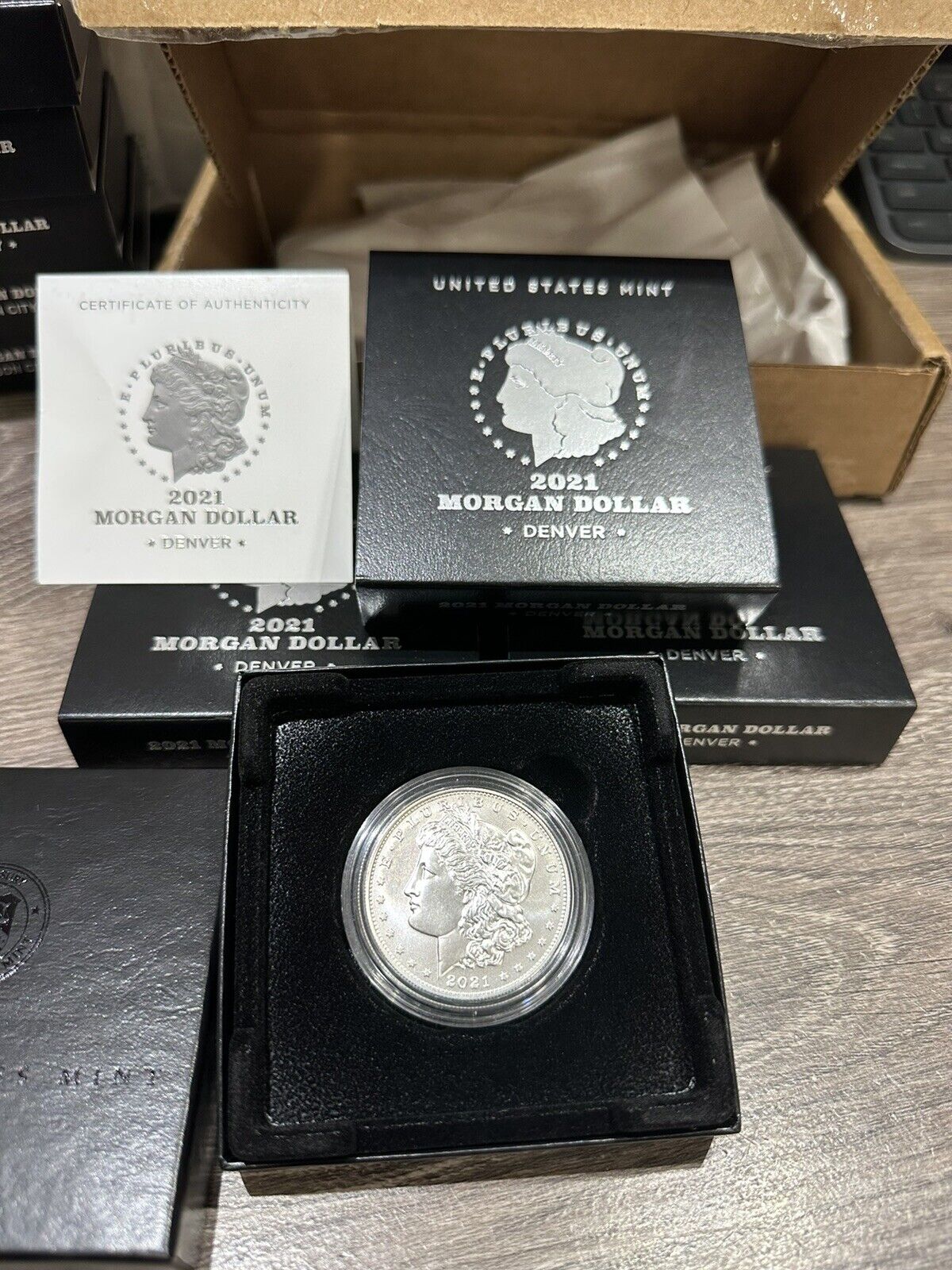 2021-D Morgan Silver Dollar w/ OGP & COA - 21XG - Denver