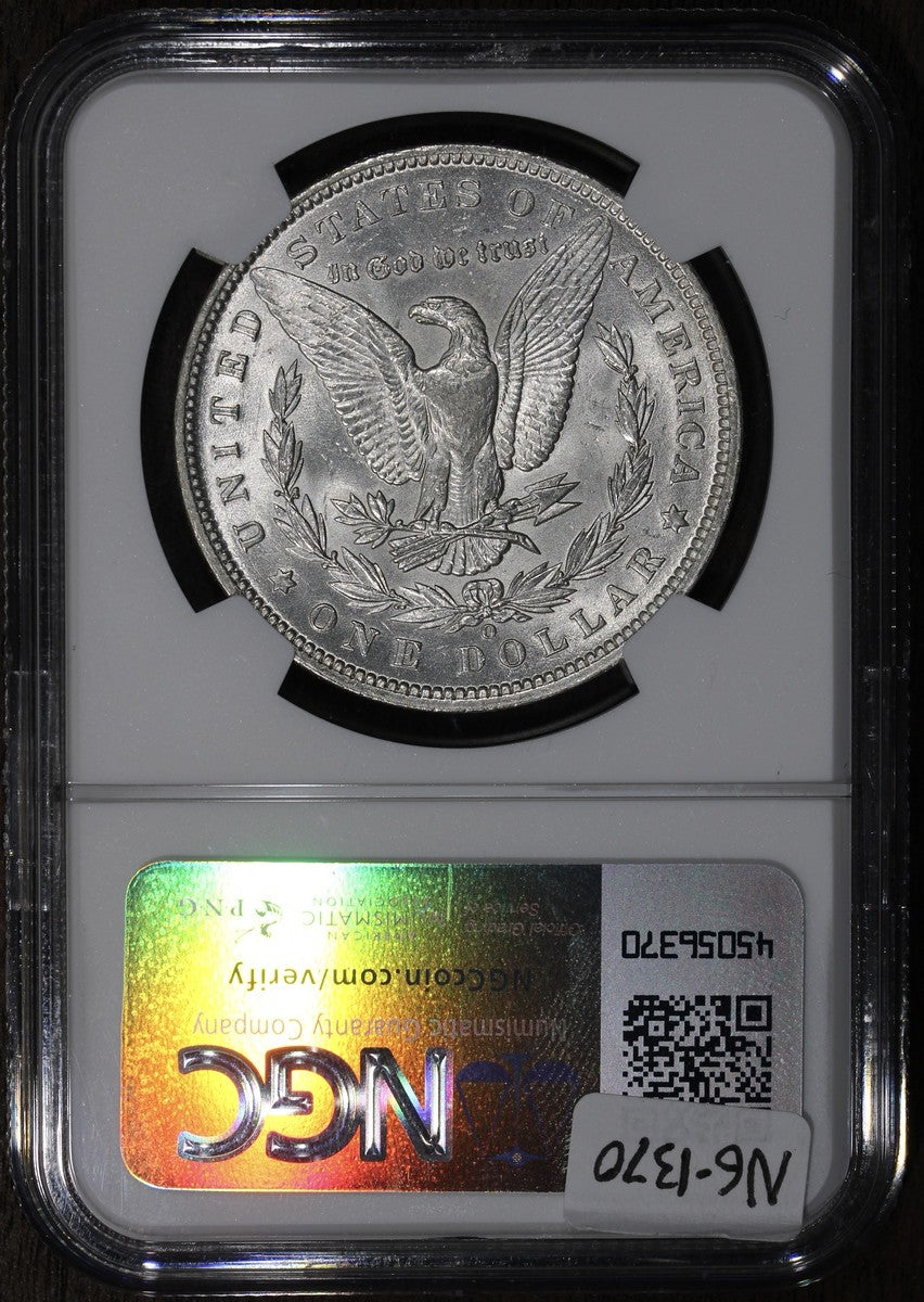 1889-O (MS62) Morgan Silver Dollar $1 NGC - Semi Key Date Blast White