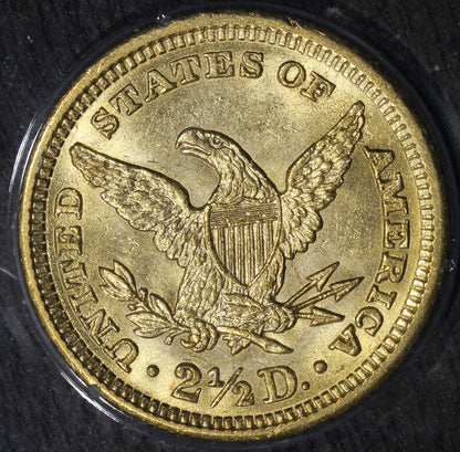 1904 (AU58 CAC) Liberty Head Gold Quarter Eagle $2.50 PCGS Rattler