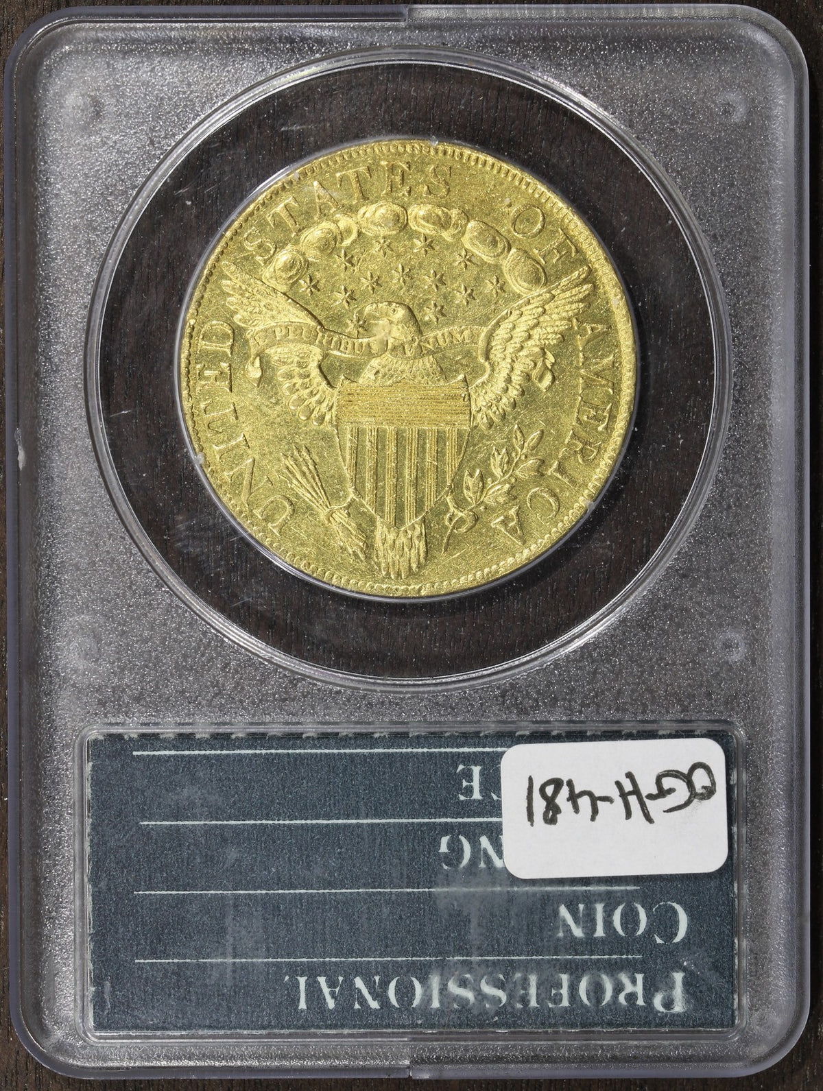 1801 (AU53) Capped Bust Gold Eagle $10 PCGS Rattler